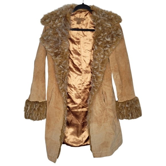 Arden B Genuine Suede Leather Penny Lane Coat Jacket Size Small - Picture 1 of 3